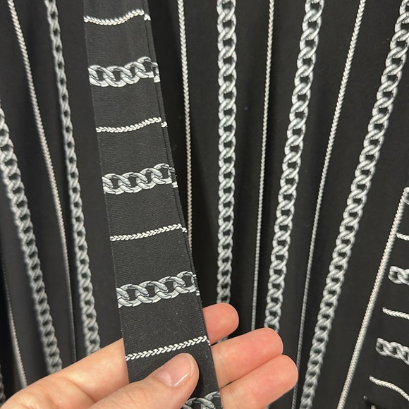 Michael Kors black chain tie neck dress L - Picture 6 of 8